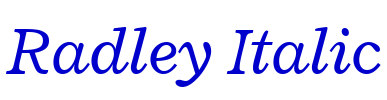 Radley Italic フォント